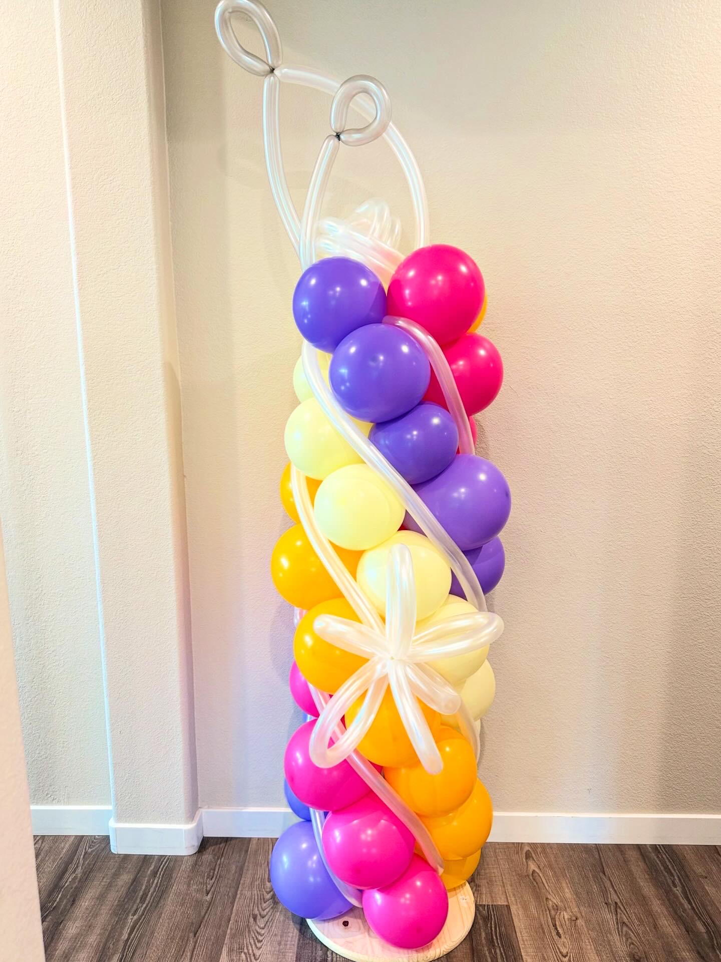 Rainbow Balloon Column